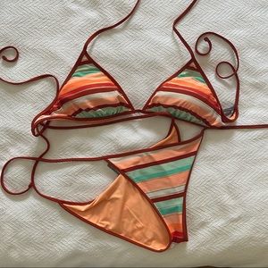 Aerie striped bikini